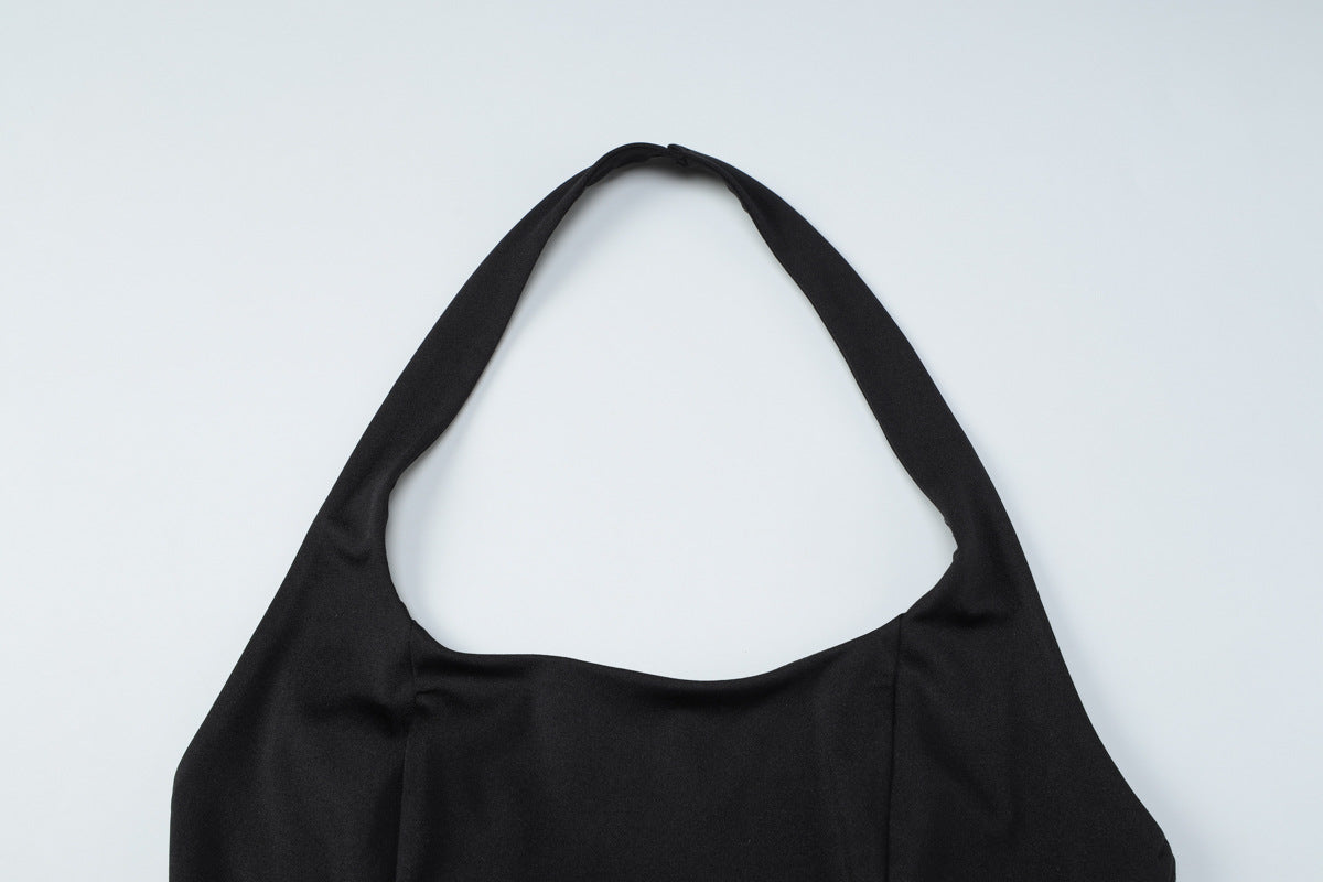 Halter u neck backless solid top  | Festival Outfits Women
