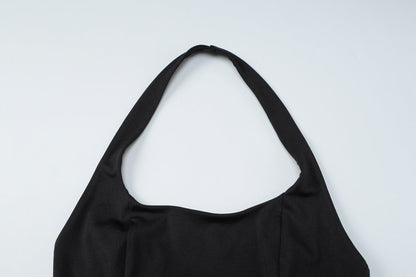 Halter u neck backless solid top  | Festival Outfits Women