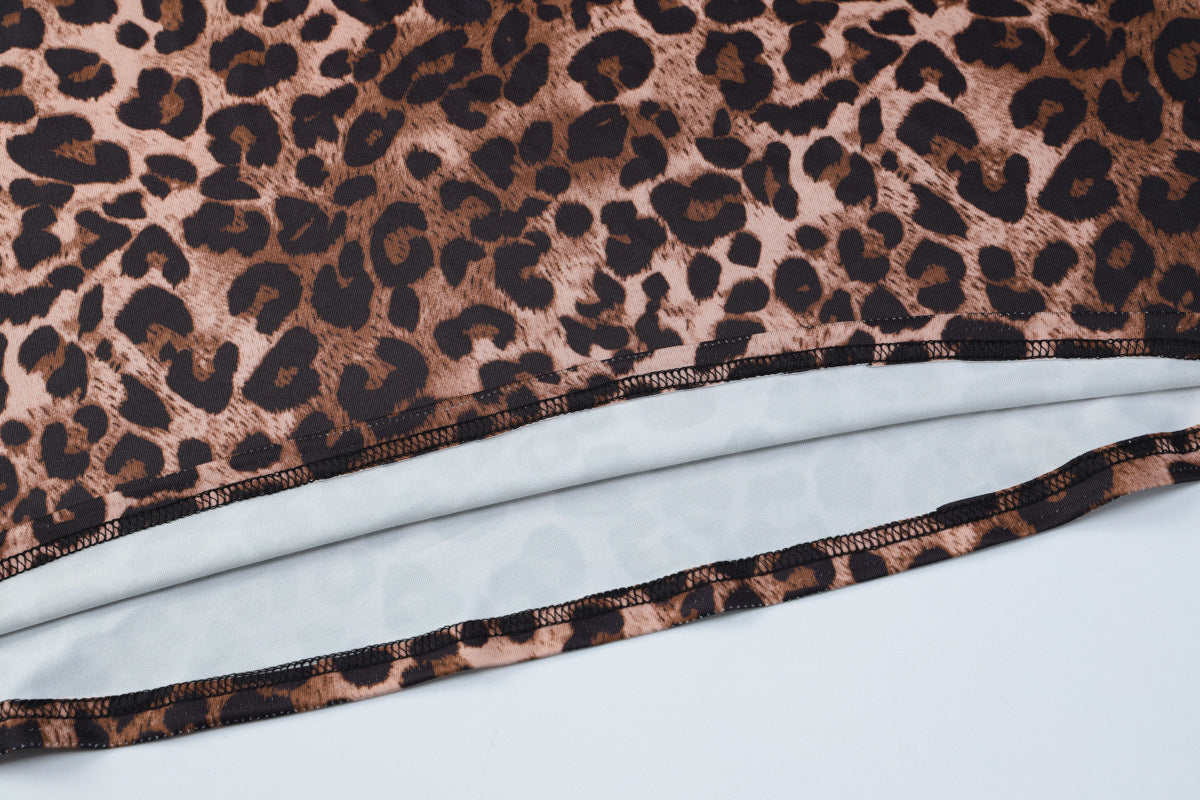Leopard print contrast maxi skirt  | Festival Outfits Women