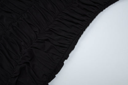 Halter ruched backless solid mini dress  | Festival Outfits Women