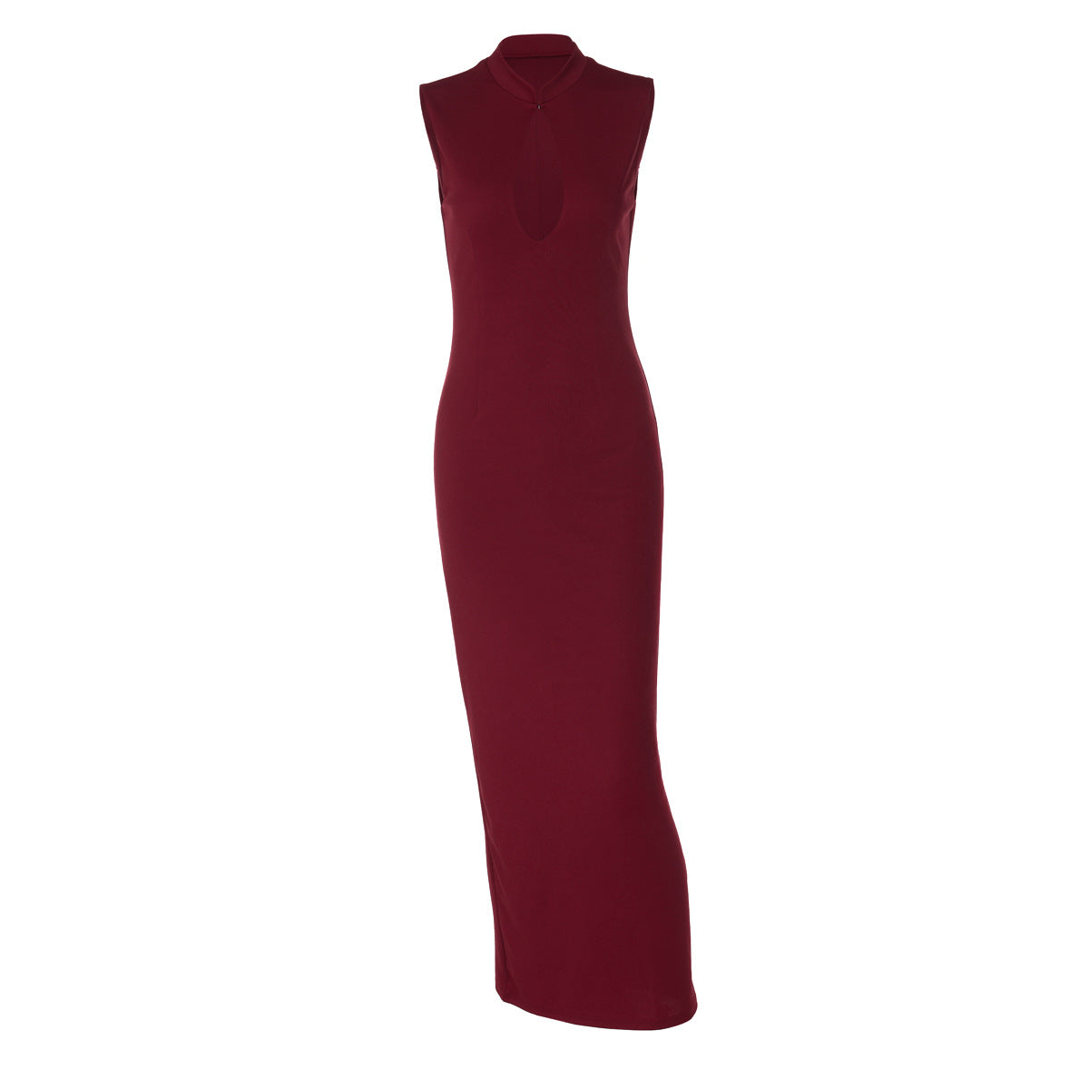 Hollow out sleeveless slit solid maxi dress  | Festival Outfits Women
