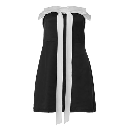Bowknot zip-up backless tube mini dress  | Festival Outfits Women