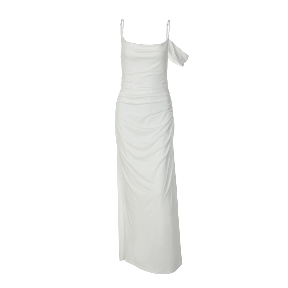 Ruched square neck irregular cami maxi dress  | Festival Outfits Women
