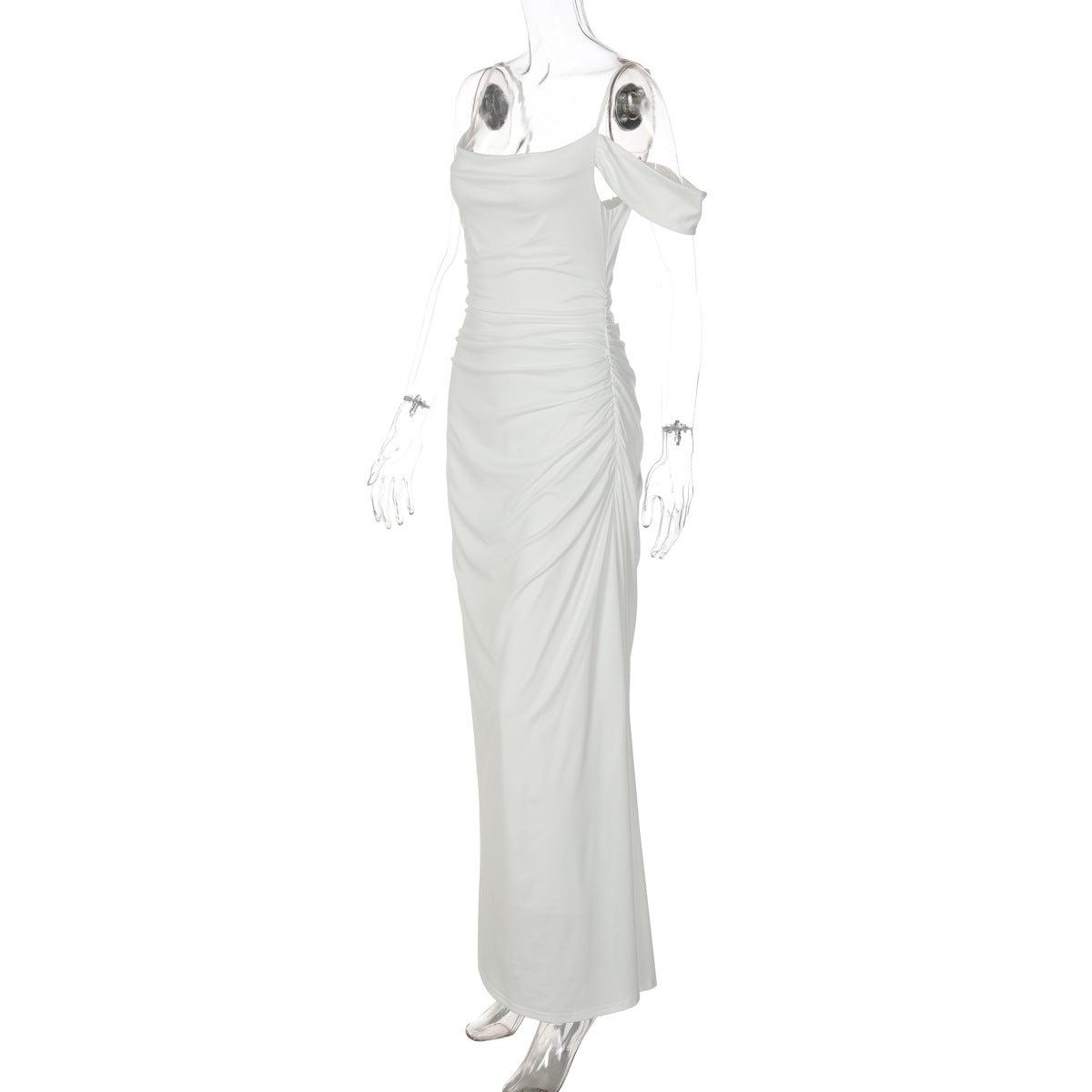Ruched square neck irregular cami maxi dress  | Festival Outfits Women