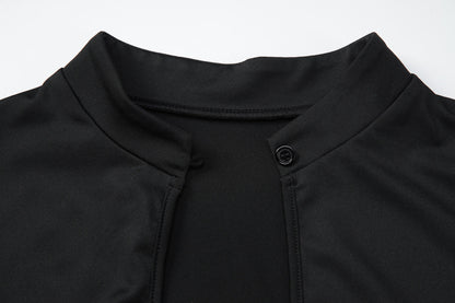 Short sleeve hollow out button solid top  | Festival Outfits Women