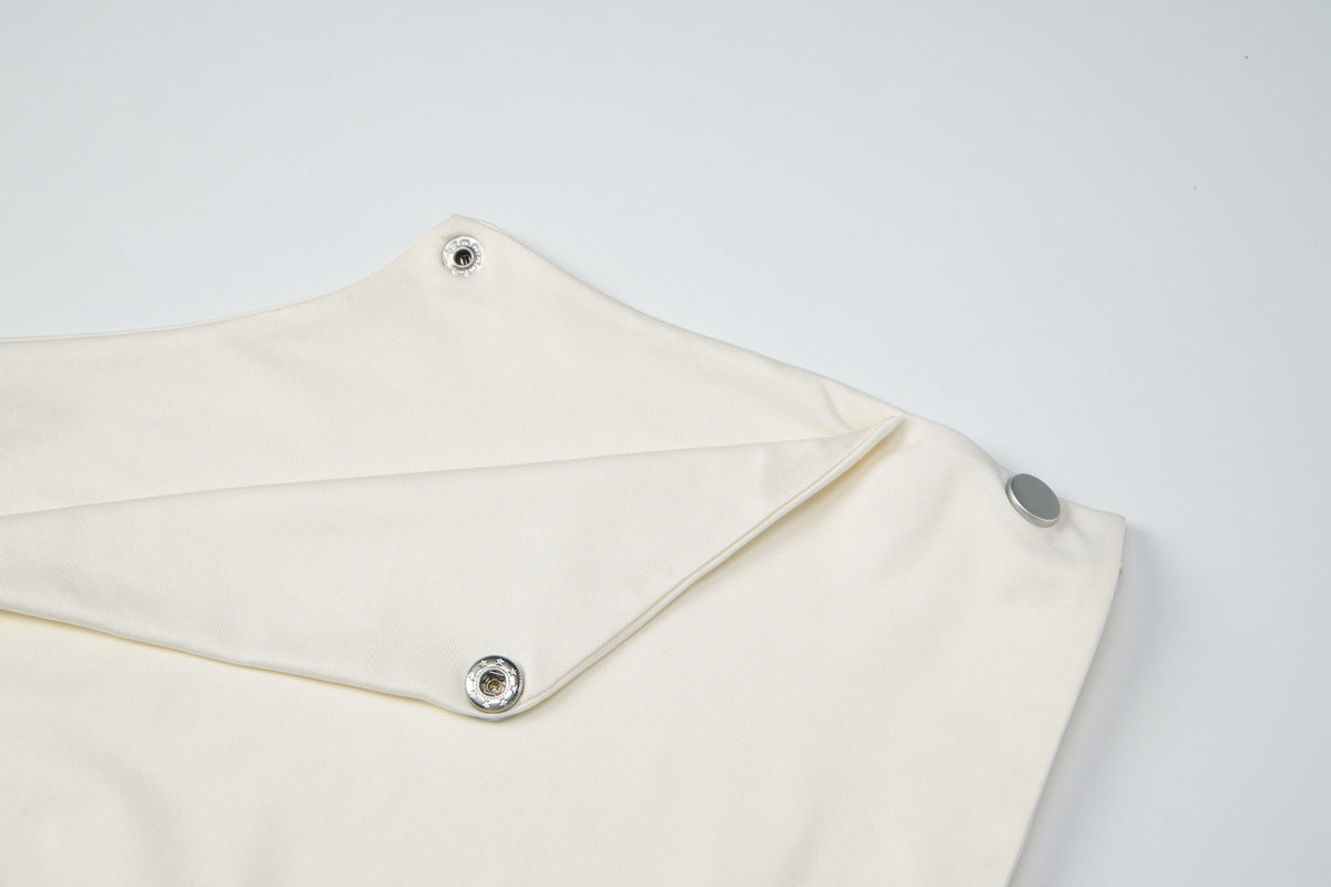 Cowl neck short sleeve button solid top  | Festival Outfits Women