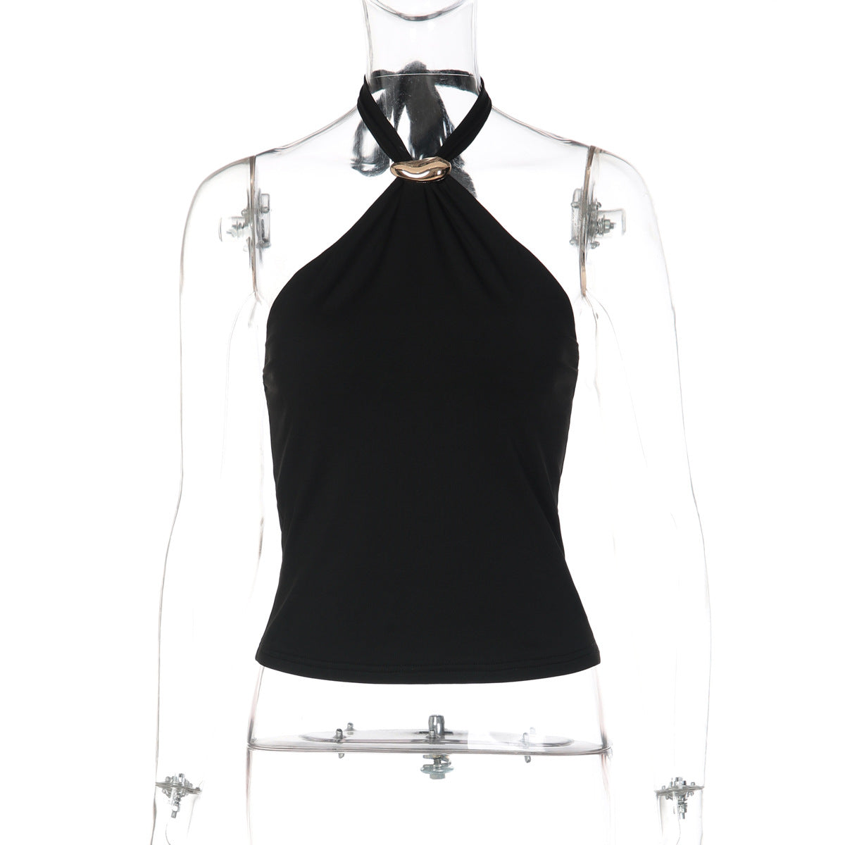 Halter self tie backless solid top  | Festival Outfits Women