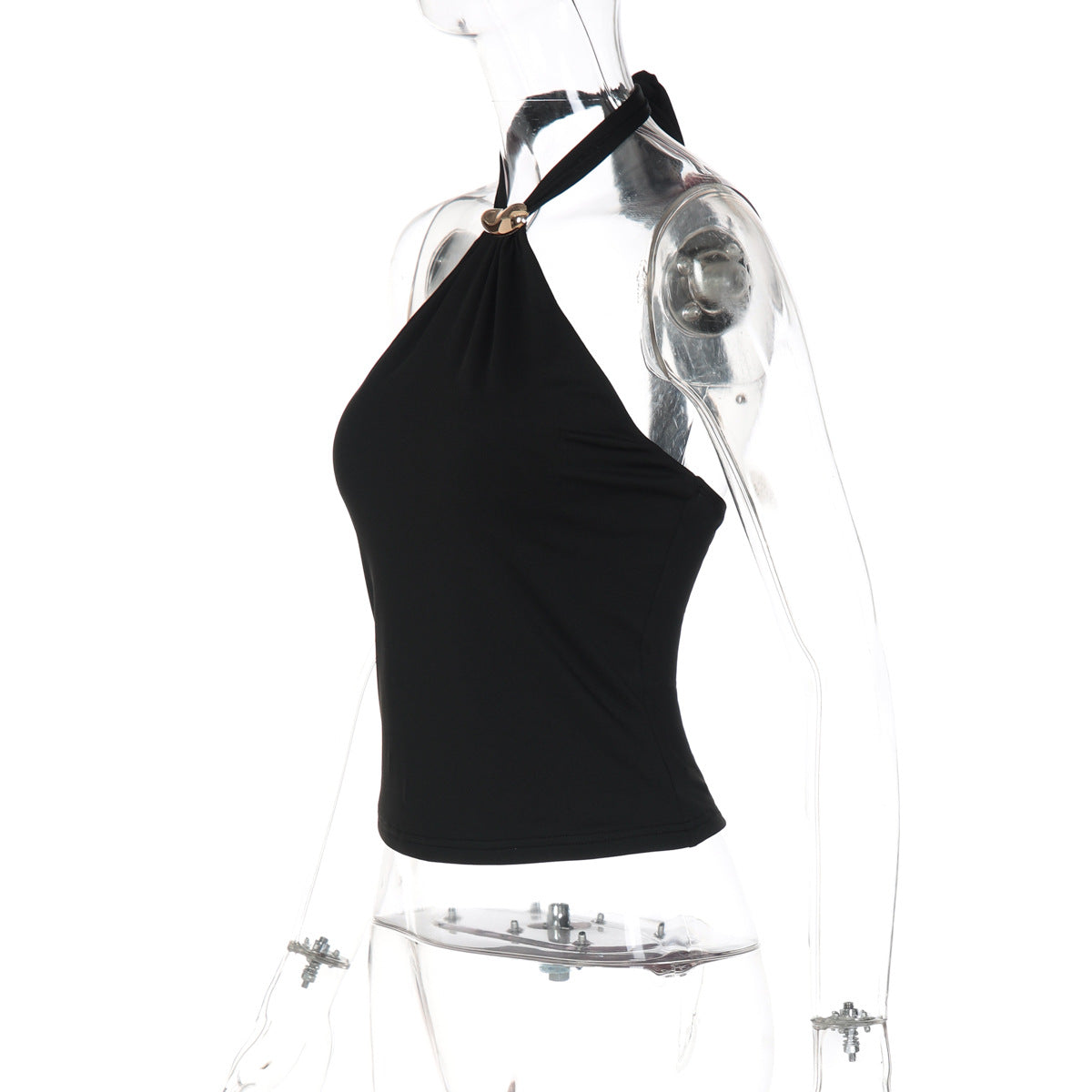 Halter self tie backless solid top  | Festival Outfits Women