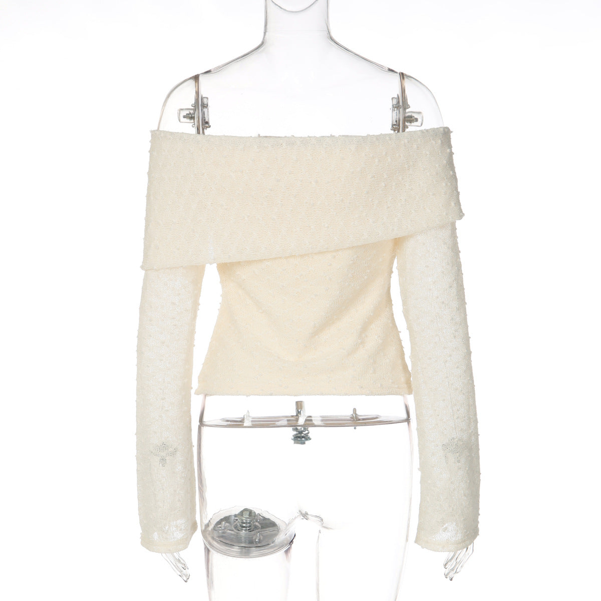 Off shoulder long sleeve irregular backless top  | Festival Outfits Women