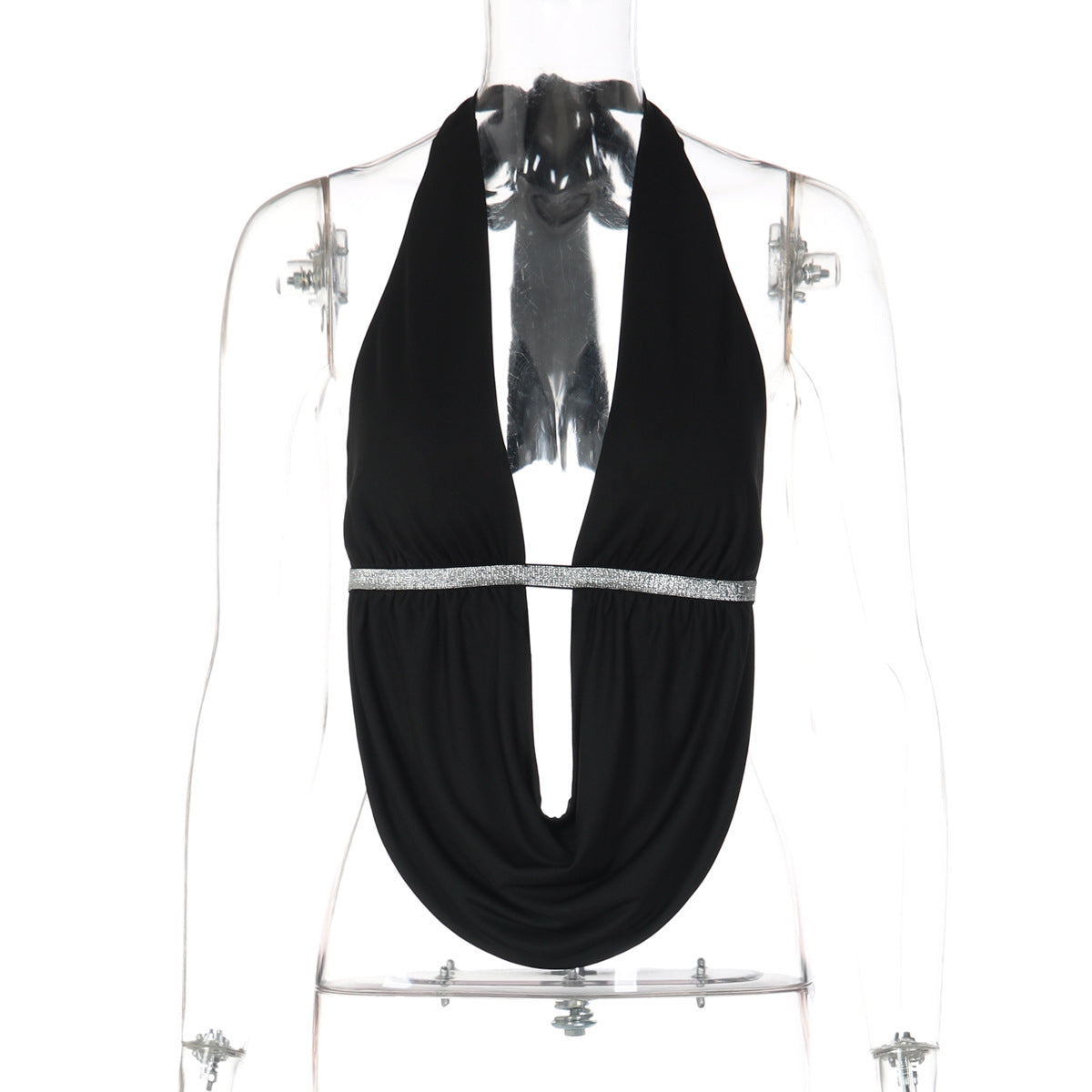 Hollow out self tie halter backless top  | Festival Outfits Women