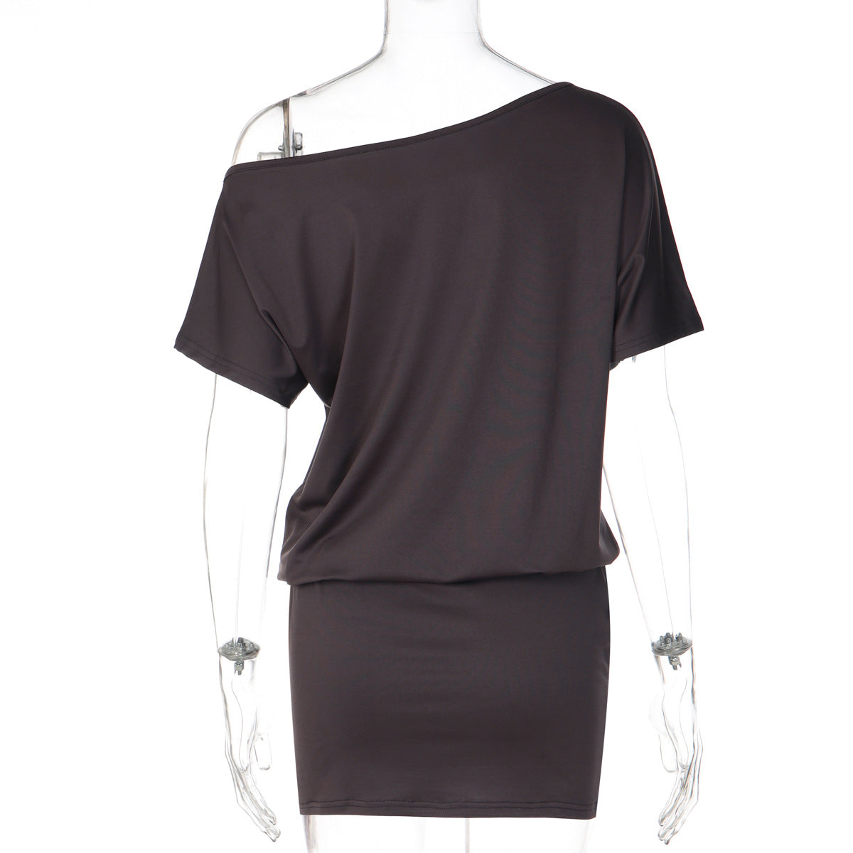 Short sleeve irregular button applique mini dress  | Festival Outfits Women