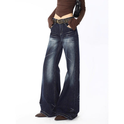 Contrast pocket low rise straight leg | Baggy Low Rise Jeans  | Festival Outfits Women