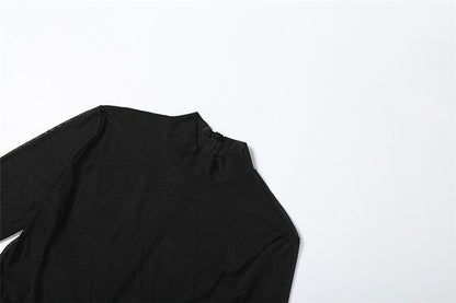 Long sleeve mesh zip-up see through jumpsuit  | Festival Outfits Women