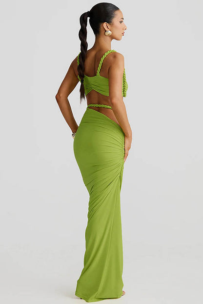 Conjunto de bikini y falda con cuello halter Sea Breeze 