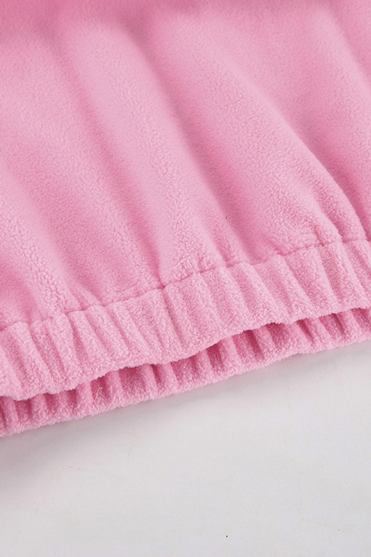 Polar Fleece Lapel Zip-up Sweatshirt