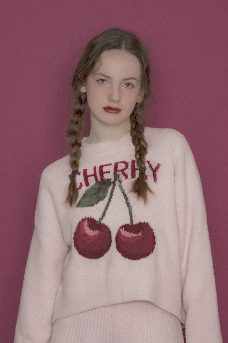 Conjunto de terciopelo suave y cereza