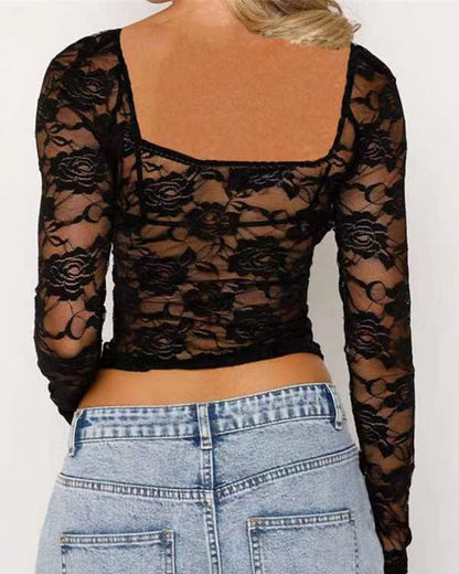 Lace Long Sleeve Top