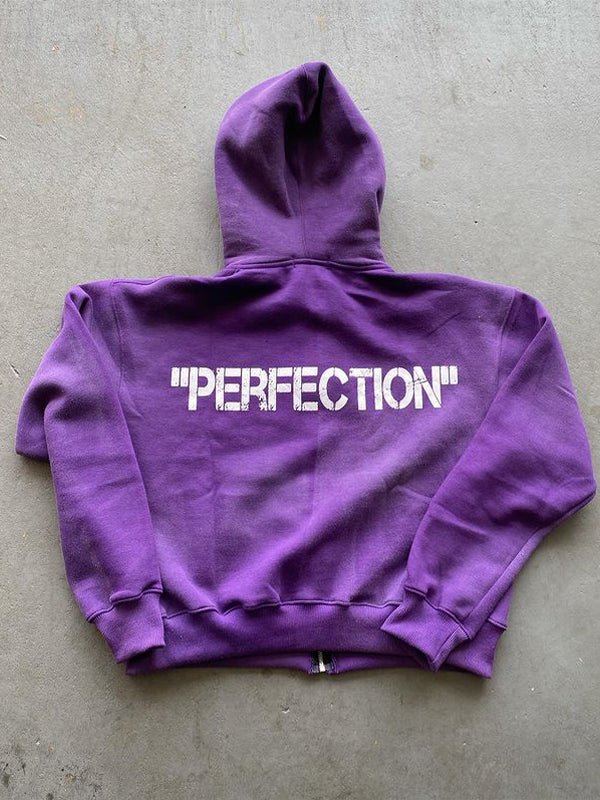 Lettering Oversized Long Sleeve Hoodie