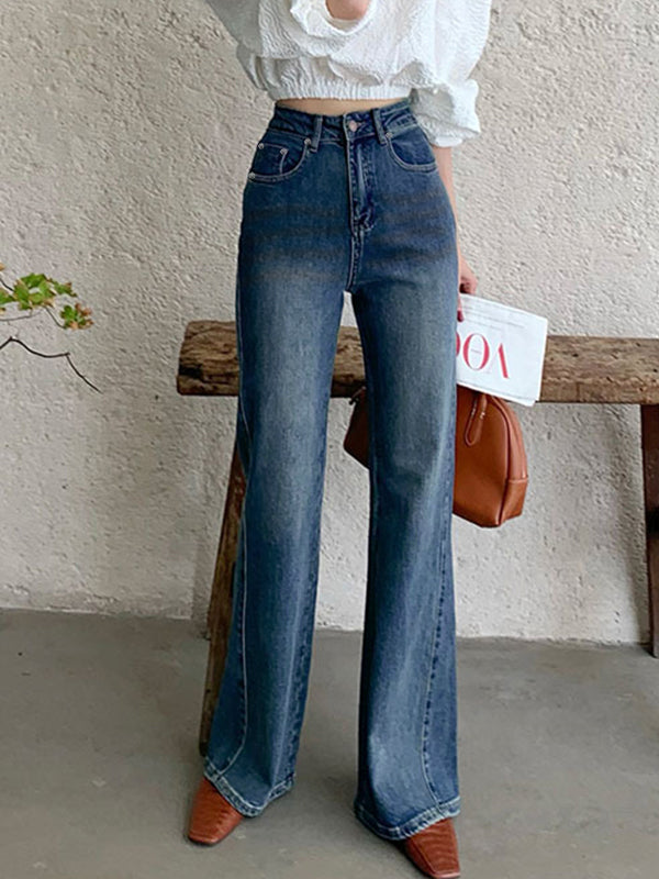 Vintage Blue High Rise Flare Jeans