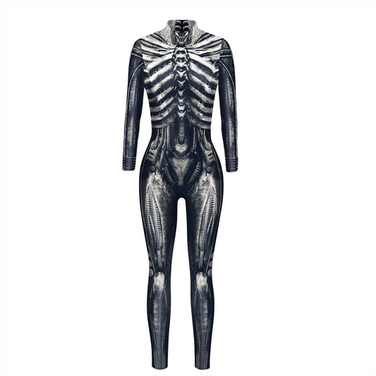 Women Digital Women Printed Wear Character Cosplay Clothes Long Sleeve Cosplay Halloween Jumpsuit