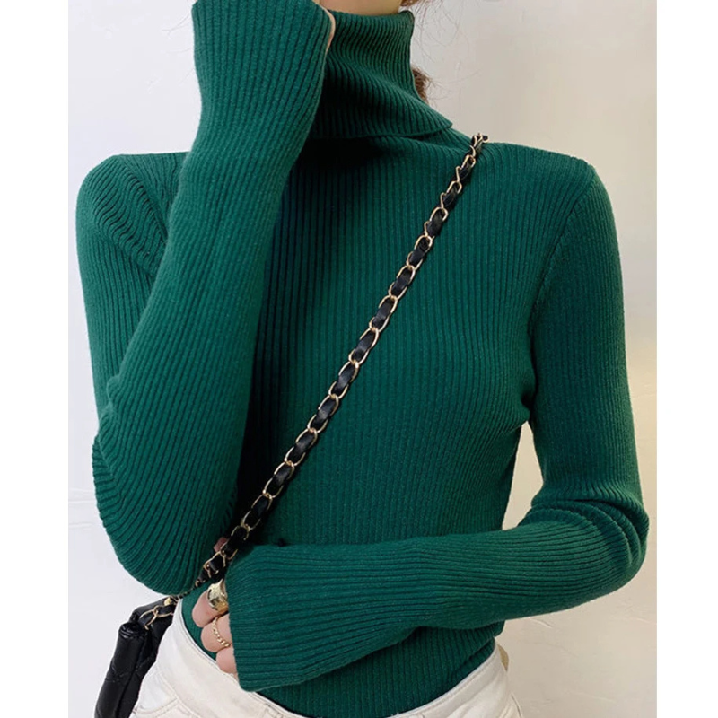 Jersey informal de manga larga y corte ajustado para mujer | Ideal para otoño/invierno