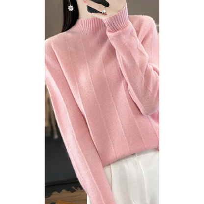 Suéter de cuello alto para mujer, resistente al viento y con forro | Ideal para otoño/invierno