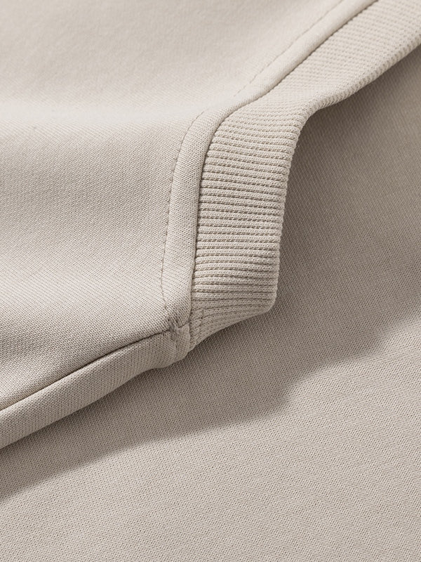 Men’s Solid Color Comfort Cotton Crew Neck Sweatshirt