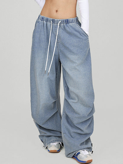 Printed Hip Hop Retro Baggy Jeans