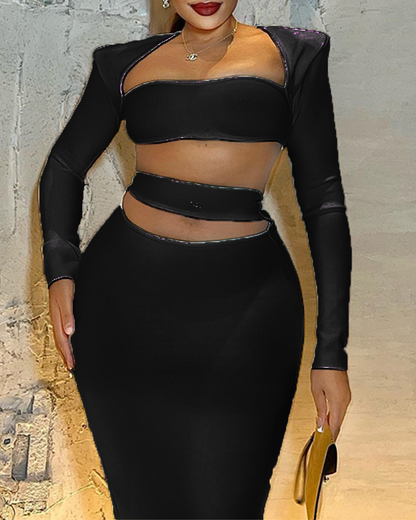 Hollow Temperament Skirt Suit