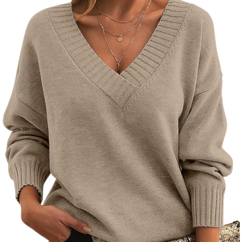 Suéter elegante con cuello en V | Ideal para el día a día