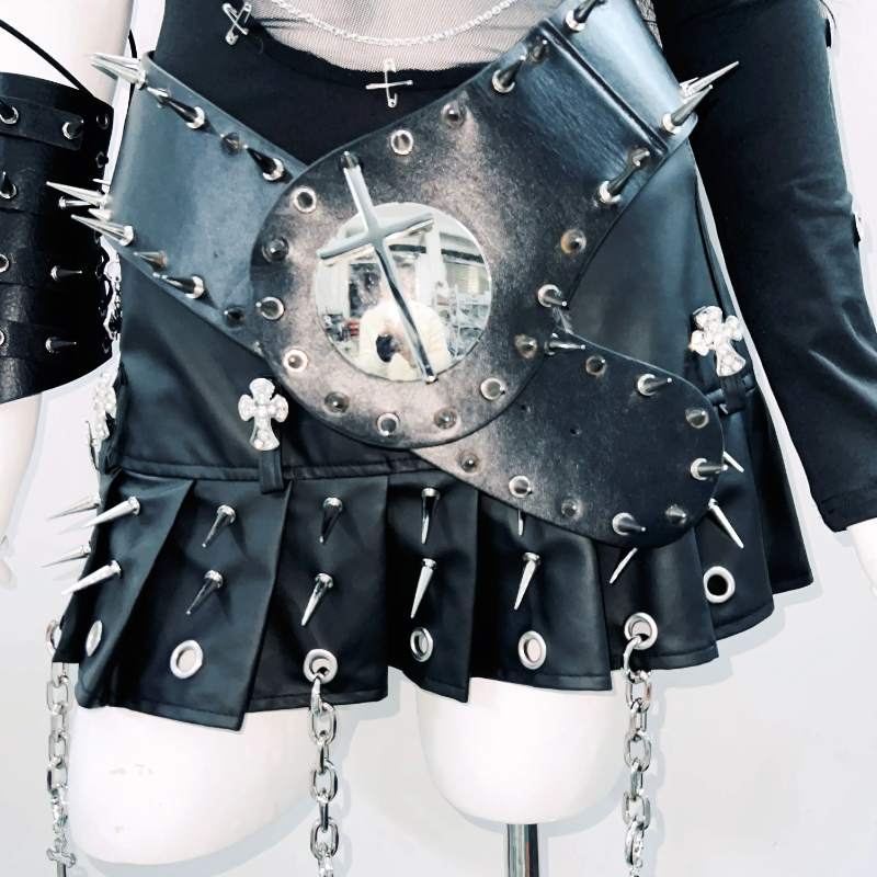 Irregular o ring metal chain long sleeve hollow out bodysuit  | Festival Outfits Women