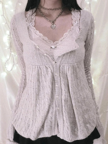 Vintage Button Knitted Cardigan