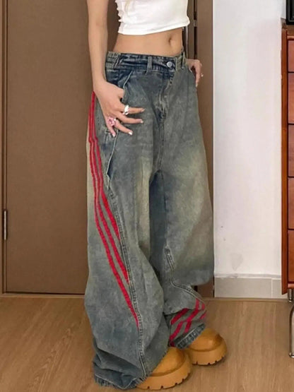 American Vintage Stripes Boyfriend Jeans