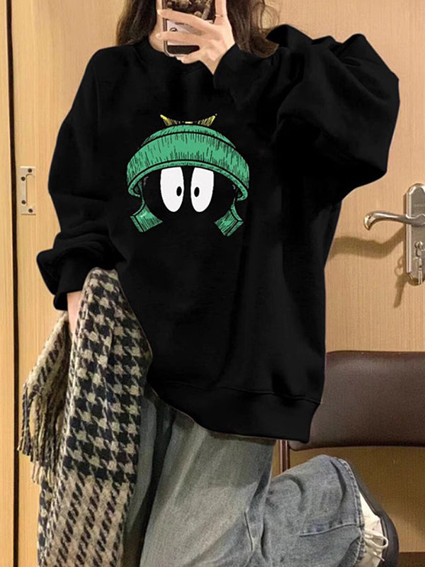 Hip Hop Round Neck Long Sleeves Sweaters