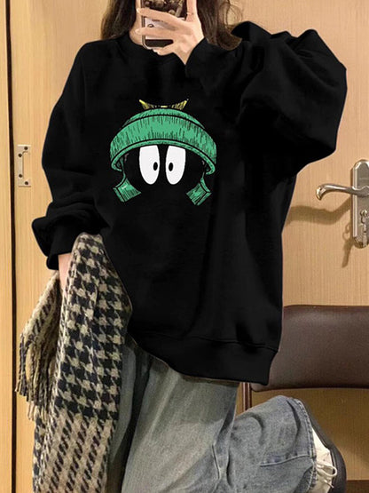 Hip Hop Round Neck Long Sleeves Sweaters