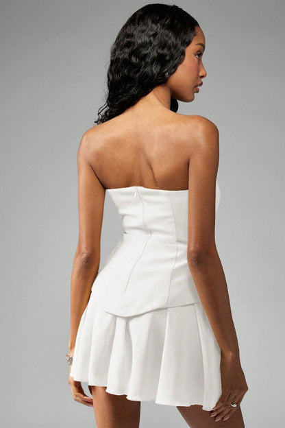 Bustier Peplum Waist Cocktail Dress