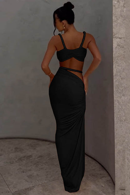 Conjunto de bikini y falda con cuello halter Sea Breeze 