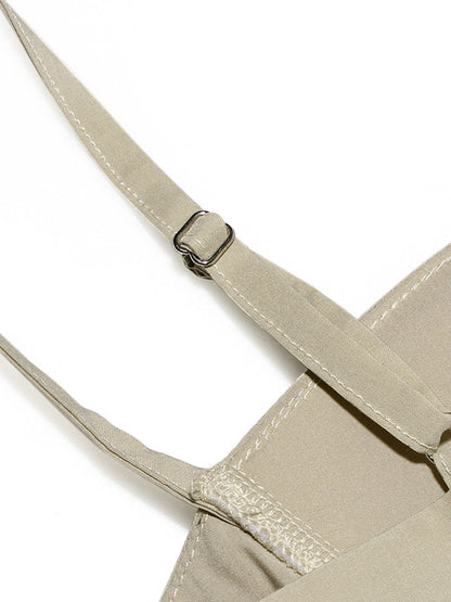 Beige-Sling Midi Dress