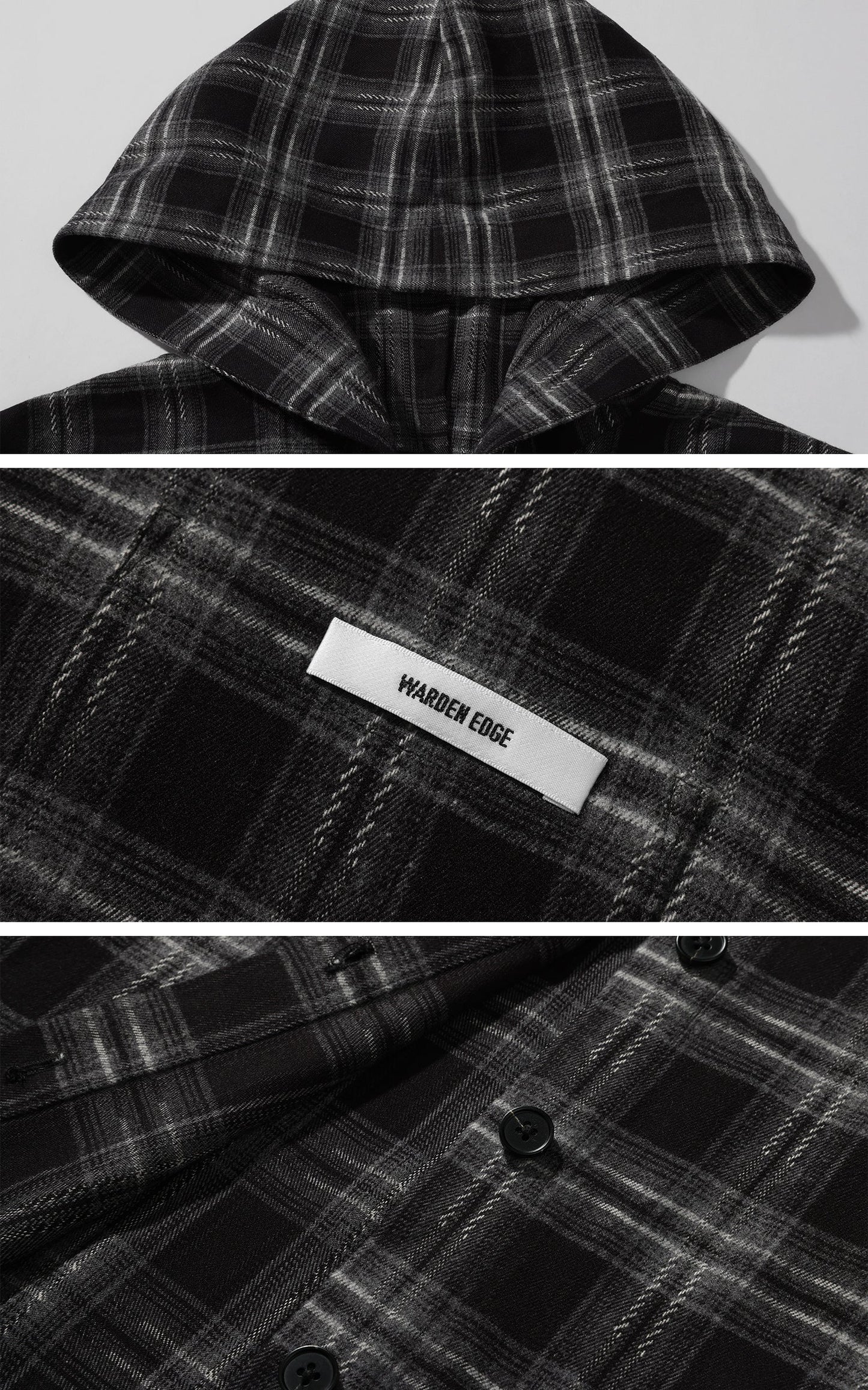 Plaid Hooded Shirt Jacket with Matching Plaid Tube Top Set