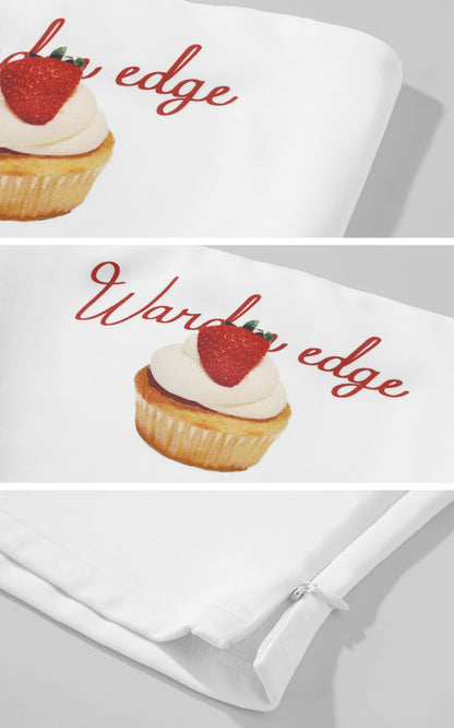 Strawberry Cupcake Graphic Tube Top