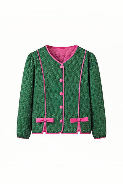 Chaqueta acolchada verde