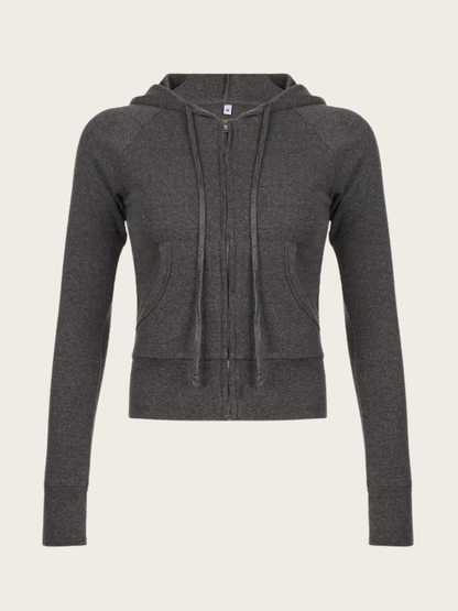 Isabel Knitted Zip Hoodie
