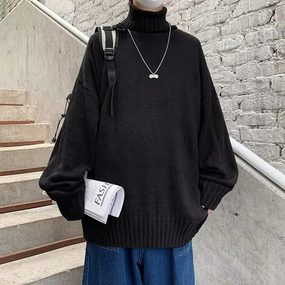 Jersey holgado de punto con cuello alto para mujer | Ideal para otoño/invierno