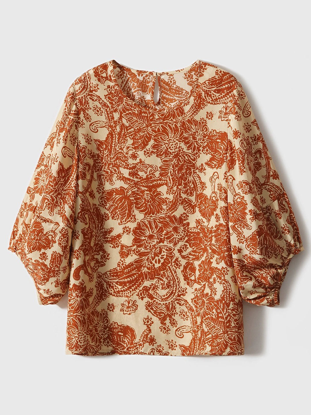 Jessica Loose Crew Neck Printed Top