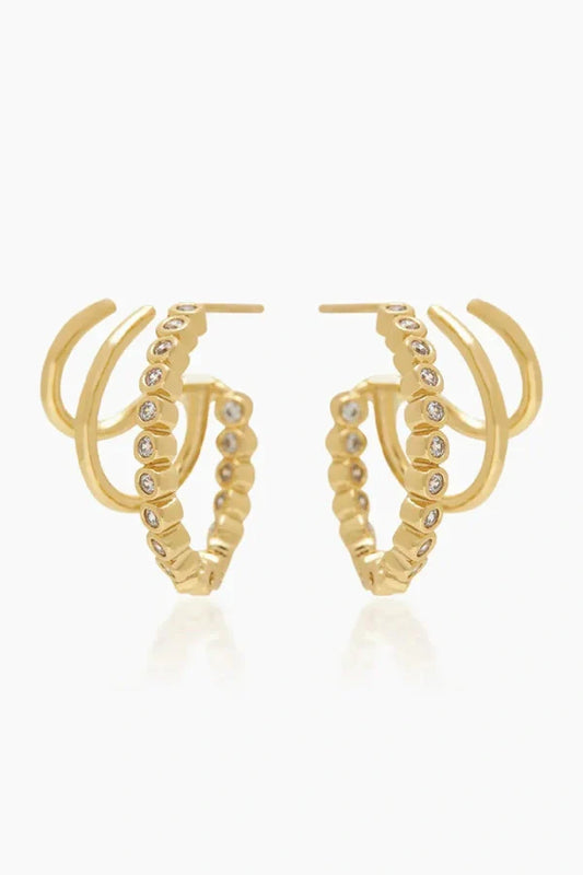 Sakura Gold Triple Hoops