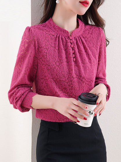 Paige Vintage Button Lace Top