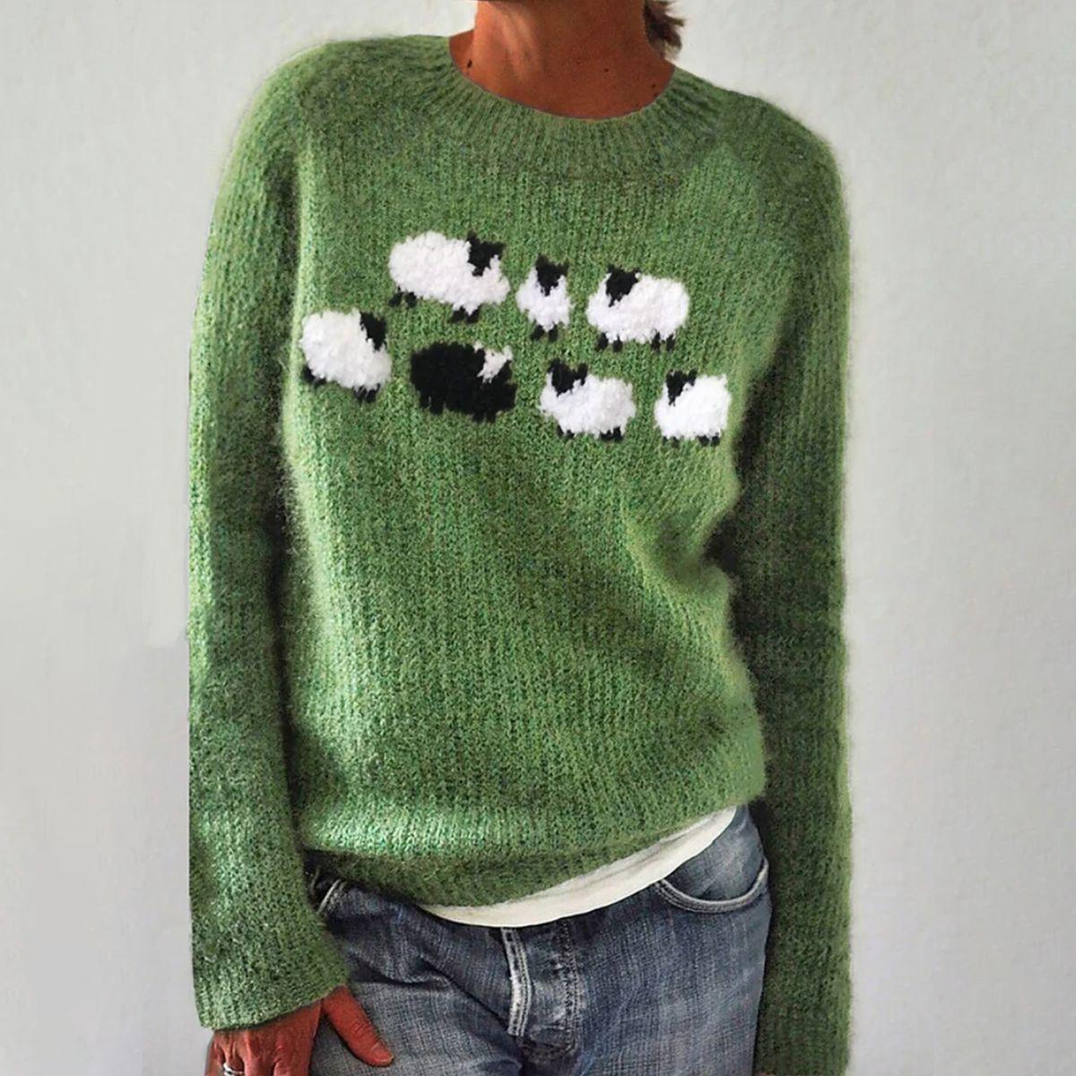 Jersey de merino de manga larga para mujer, fácil de usar | Ideal para otoño/invierno