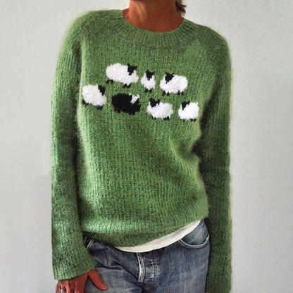 Jersey de merino de manga larga para mujer, fácil de usar | Ideal para otoño/invierno
