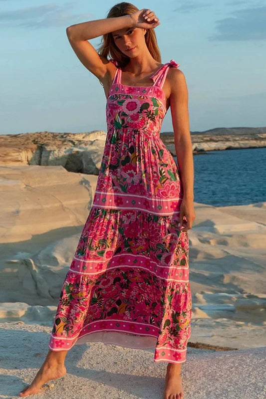 Traje de baño de una pieza con lazo floral