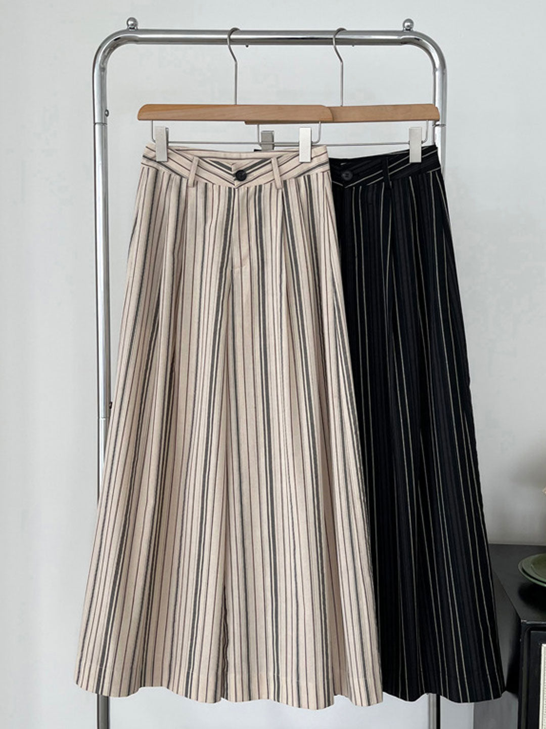 Evelyn Casual Striped Wide Pants